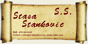 Staša Stanković vizit kartica